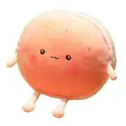Macaroon Plush Pillow Funny Hamburger Stuffed Toys Room Decor Holiday Birthday Xmas Gifts Mint Pink (35*30 CM)