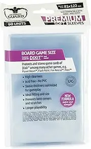 Ultimate Guard Board Game Sleeves - Premium Soft - Dixit, 100-Pack - Clear Protective Sleeves