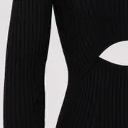 [Jonathan Simkhai X Wolford] Jonathan Simkhai X Wolford-Black Contoured Ribs Dress-Donna M