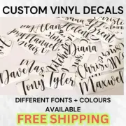 Personalised Name Stickers – Custom Vinyl Decals, Labels, Custom Name Signs Gift