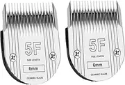Detachable Pet Dog Grooming Clipper Ceramic Blade,Compatible with Whal Arco, Bravura, Chromado, Creativa, Figura & Motion - Pet, Dog & Horse Clippers,Size 5F Cut Length 1/4"(6mm)