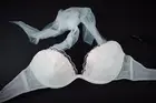 32D NEW VICTORIA'S SECRET PLUNGE WHITE PINK LACE LINED BRA $62 BRIDAL CHIFFON
