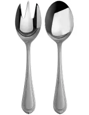 [Casa Domani] Brocade Salad Serving Set 2 Piece Gift Boxed in Silver
