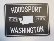 Travel Sticker: HOODSPORT, Washington, on the Hood Canal - Latitude & Longitude