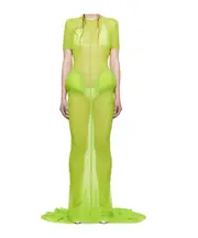 x Shayne Oliver The Long Padding dress Green
