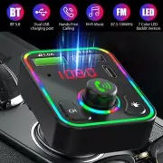 Bluetooth FM Transmitter Car Charger 2 USB PD Cigarette Lighter Socket Adapter⇕·