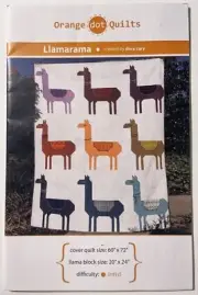 Llamarama Quilt Pattern by Dora Cary for Orange Dot Quilts Blocks and Quilt