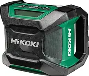 HiKOKI Akku-Baustellenradio UR18DA (Schnurloses Radio, Radio frequenz: FM/Dab, Kann mit Netzadapter Oder mit Akku betrieben Werden)