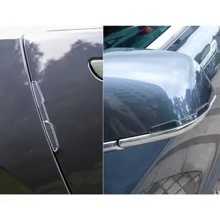 4pcs車門透明防撞保護條貼紙側邊保護汽車後視鏡裝飾膠條