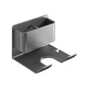 Todo Aluminium Alloy Hair Dryer Holder Caddy Wall Mount Shelf - Carbon Grey