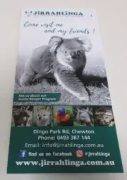 Jirrahlinga - Promotional Leaflet - Dingoes, Koalas and More - Chewton, Victoria