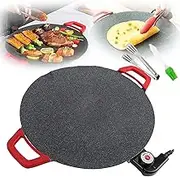 Non-Stick Electric Indoor Grill Pan,Smokeless Korean Grill Pan,Multi Functional Electric Grill,Cooking Griddle Pan,Korean Style BBQ Grill Pan,Electric Baking Tray 800w Even Heating (40CM)