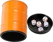 KONTONTY 1 Set Portable Can Shape Dice Cups Lightweight Dice Holders for Parties Bars Includes Dices for Board Games Family Gatherings Easy to Clean
