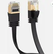 Evertech Cat 8 Ethernet Network Cable CAT8 LAN Internet 1m 2m 3m 5m 10m 40Gbs Fast Speed 40Gbps 2000Mhz Shielded RJ45 Flat Internet Cable (5m Cat8 Cable)