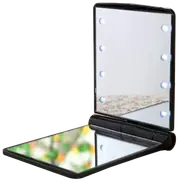 Impressions Compact Beauty Mirror with Super bright 8 LED Lights Handheld Easy for Travel