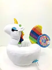 NWT Bark Box Tina Tubular Pool Unicorn 7" Dog Toy Plush Squeaker Crinkle Large