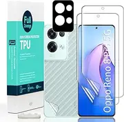 [Ibywind] For Oppo Reno 8 Pro 5G 6.7", 2 Pcs Screen Protector, Flexible TPU Film,With 1 Piece of Camera Lens Protector,1 Piece of Back Film[Easy to install,High Clear]