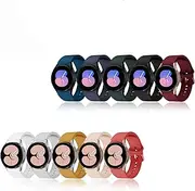 Honwor Colorful Silicone Straps for Samsung Galaxy Watch 5/4, 40mm 44mm Classic 42mm 46mm, 20MMSoft & Comfortable Bands with Stylish Buckles for Men & Women(10 PCS）