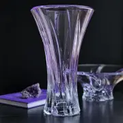 Elegant Bohemia Crystal 12" Flower Vase 'Oklahoma' – Amethyst