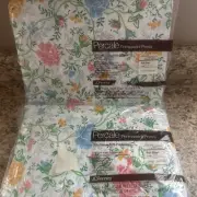Vtg JcPenney Percale Perm Press Juliet Floral Full Size Fitted/flat Sheet NOS