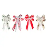 Linen Ribbon Bows with Smooth for Touch Pretied Bows for Treat Bags Cake for