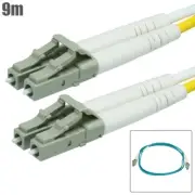 9M LC to LC 10Gbps Duplex 50/125 Multi Mode Fiber Optic Optical Cable Cord Aqua