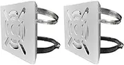 2Pcs Vertical Pole Mount Bracket for Security Camera, CCTV Cameras Mounting Corner Bracket with 4 Loops
