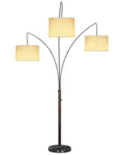 BRIGHTECH Trilage Bronze LED Marble Floor Lamp
