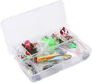 106pc Multifunctional Fishing Tackle Kit Metal Spoon Fishing Mixed Hard Bait Soft Lure Kit