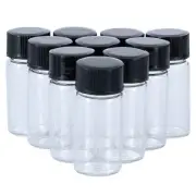 10 Pack 5ml Mini Clear Glass Vials with Plastic Screw Caps for Essential Oils