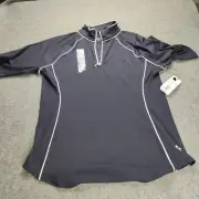 Jofit Top Woman Medium Black Performance Pullover Golf Tennis Quarter Zip Basic