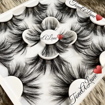US SELLER | 7x Mink Lashes Eyelashes 3D WISPY Eyelash Extension Makeup Fur fluff