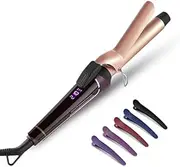 Curling Iron Set 25 mm with Clamp Curling Wall 30s Quick Heating 120°C - 210°C Ceramic for Hair with Glove