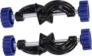 2pcs Knob Universal Clip Clamps Stand Condenser Lab Three-jaw Clamp Extension Clamp Highlighter Muffler Pipe Extender Hole Supplies Duty Ring Holder Boot Aluminum Plastic Spraying