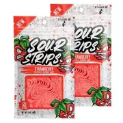 Sour Strips Strawberry Candy Strips 3.7oz (1 Pack)