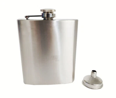 1 PC 12 OZ Stainless Steel Whiskey Alcohol Pocket Flask with Portable Funnel New