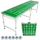 GoPong Foldable Football Field Beer Pong Drinking Party Game Table 8' Portable