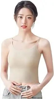 [Generic] Women's Organic Cotton Camisole Tank Top with Built-in Shelf Bra