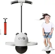 Balance Board Pulloper, Spring Trick Ball for Children, Coloured LED Lights, Panda Shape Jump Ball, Children's Toy Balance Board for Outdoor Activities, Girls