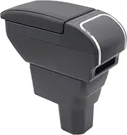 KAERGK Car Armrest for Suzuki Ignis 2016-2023 Double Layer Centre Console Large Storage Box with Cup Holder Accessories Black