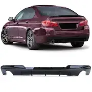 For BMW F10 F11 535i 535d 10-17 With M-PACKET Rear Diffuser Black Gloss