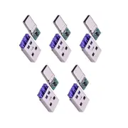 5 Sets DIY Type-C USB Fast Charge Adapter 5A Male Connector Welding Adapter M