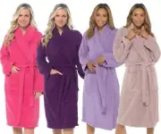 Towelling Wrap Bathrobe 100% Cotton Wrap Terry Toweling Dressing Gown Robe