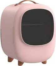 MegLob 8L Retro Mini Refrigerator, Personal Desktop Skin Care Product Beauty Fridge, Vehicle-Mounted 8*330Ml Cans Beverage Freezer, Breast Milk Cosmetics Insulin Medicine Cooler-With Viewing Window,Pink