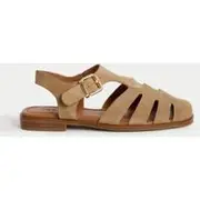 Womens M&S Collection Wide Fit Suede Fisherman Sandals, Sand