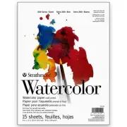 Strathmore 200 Series Watercolor Paper Tape Bound Pad 9x12 inches 15 Sheets (...