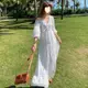 長裙 2023白色仙女裙鏤空超仙裙子洋裝沙灘裙海邊度假旅拍裙子洋裝