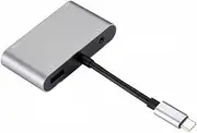 Type C to HDMI/VGA/USB 3.0/3.5mm Audio/USB-C PD Port 5 in1 Adapter Converter Hub Accessory