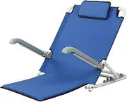 Adjustable Back Rest for Bed, Fabric Bed Back Rest Bed Support with Anti-Skid Handrail, Sit Up or Reclined Position, Includes Head Pillow