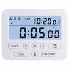 Digital Dual Kitchen Cooking Timer Dual Count Up/Down Timer Volume & Alarm Light